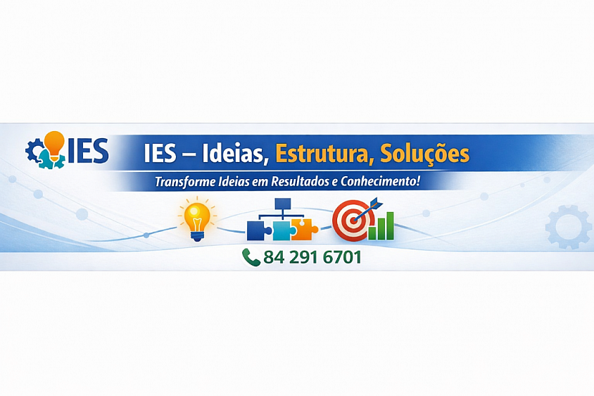 Logotipo do IES - Ideias, Estrutura, Soluções, programa moçambicano de cursos online
